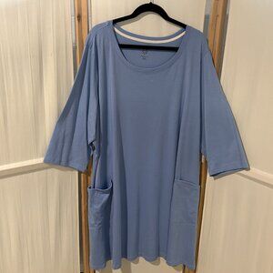 ISAAC MIZRAHI Sz 4XP Lavender 3/4 Sleeve Dress with Pockets